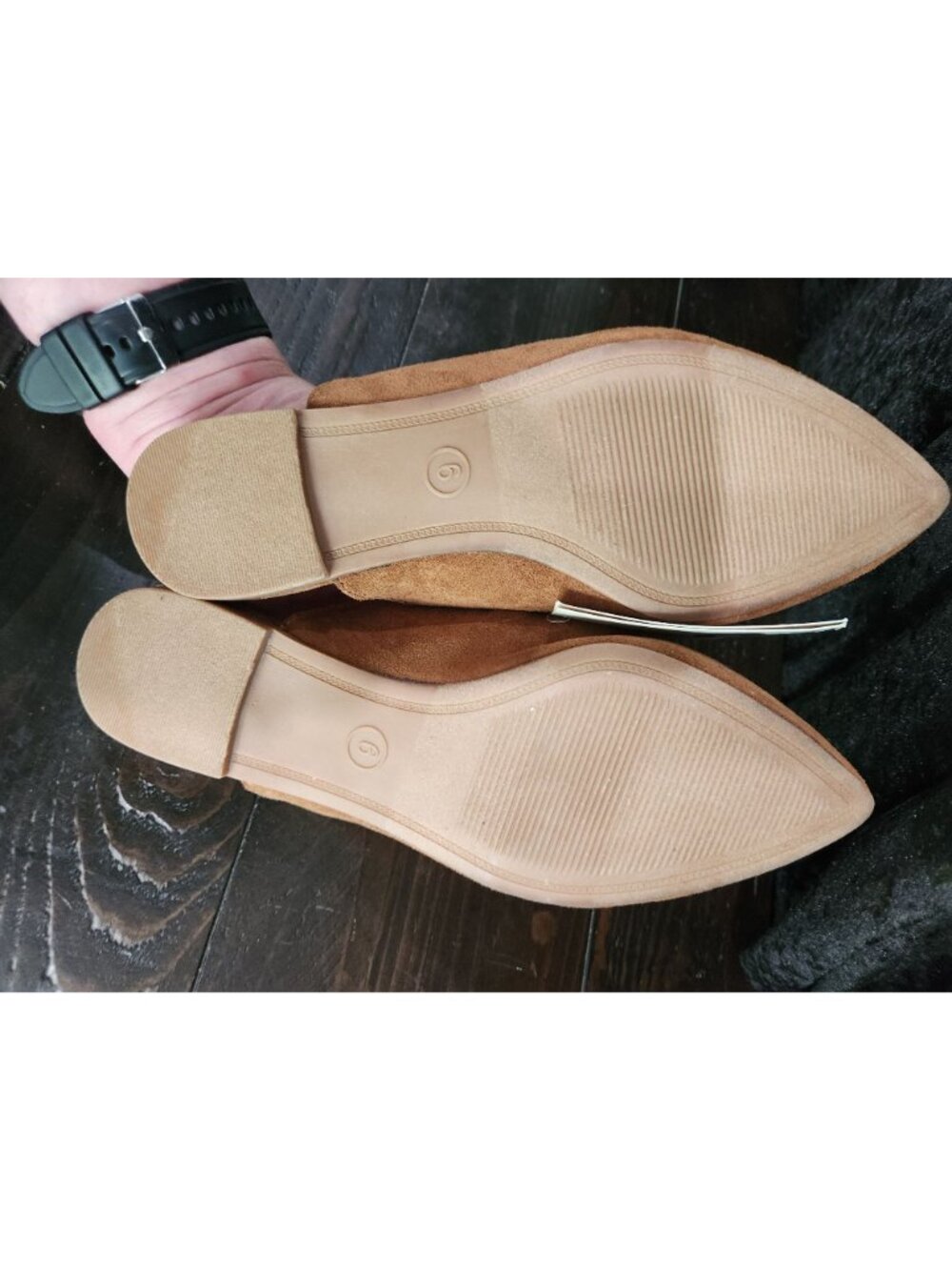 A New Day Amber Cognac Suedette Slip-on Mule Flats/Sz.6💥New with Tag💥 - Picture 7 of 9